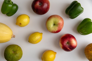 Assorted Fruits and Vegetables Layflat Grid