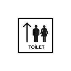 WC toilet sign icon