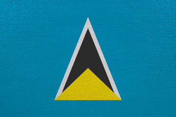 Saint Lucia flag on canvas