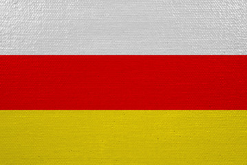 south ossetia flag on canvas