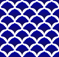blauw en wit Thais patroon
