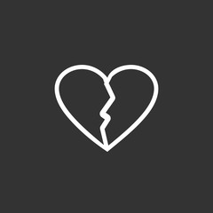 Broken heart vector