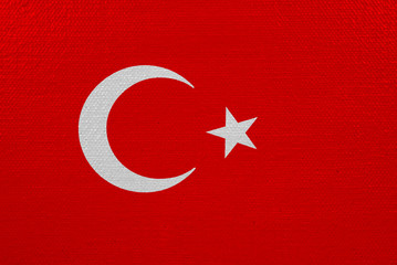 Turkey flag on canvas