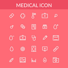 Medical Health icon Set for your mobile app , website and ready to printable design