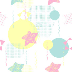 Abstract geometric seamless pattern with star elements