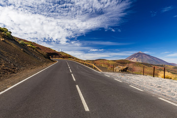 Stunning view of the Teide volcano. Las Cañadas del Teide. Tenerife. Canary Islands..Spain