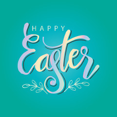 Obraz premium Happy Easter hand lettering 