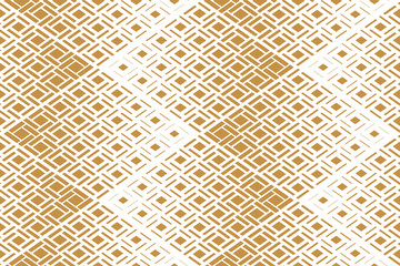 Abstract geometric pattern. Seamless vector background. White and gold halftone. Graphic modern pattern. Simple lattice graphic design