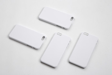 white plastic Phone cases. Phone Cover.