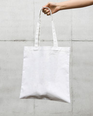 White Eco Bag. fiber pouch.