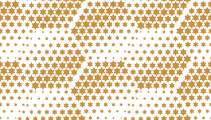 Abstract geometric pattern. Seamless vector background. White and gold halftone. Graphic modern pattern. Simple lattice graphic design