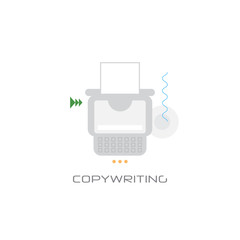 freelance occupation copywriting concept content marketing white background