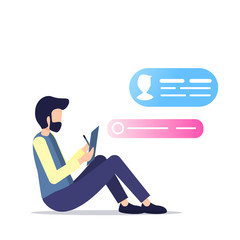 Freelancer Sit Write Draw Clipboard Social Media