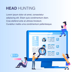 Magnifier Man do Employee Research Head Hunting