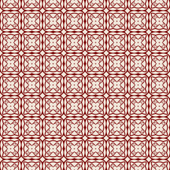 Vector Seamless Pattern With Abstract Geometric Style. Repeating Sample Figure And Line. Paper For Scrapbook, wrapping, background. Red rose color