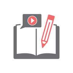 Video blogging icon on white background for graphic and web design, Modern simple vector sign. Internet concept. Trendy symbol for website design web button or mobile app