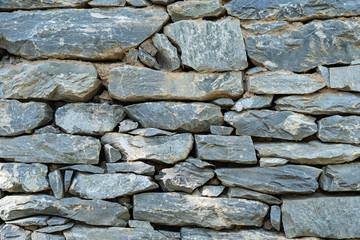 Old grunge brown stone brick wall texture abstract background.