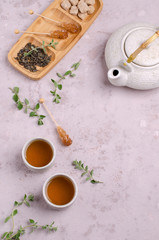 Obraz na płótnie Canvas Traditional green herbal tea