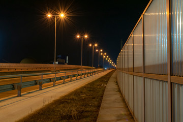 Linz in Oberösterreich Industriegebiet bei Nacht