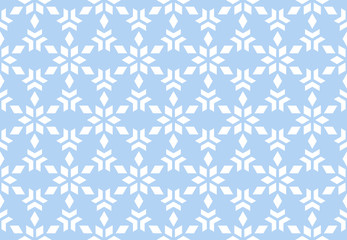 Abstract geometric pattern. A seamless vector background. White and blue ornament. Graphic modern pattern. Simple lattice graphic design