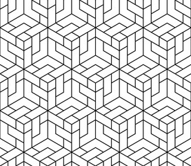 The geometric pattern with lines. Seamless vector background. White and black texture. Graphic modern pattern. Simple lattice graphic design