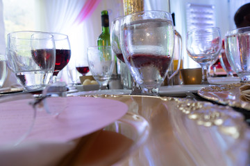 table set up at nigerian wedding reception
