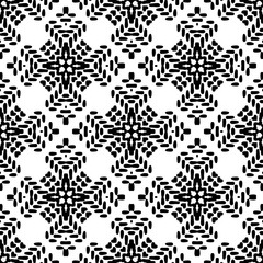 Black and White Seamless Ethnic Pattern. Tribal. Vintage, Grunge, Abstract Tribal Background for Surface Design - 251498349