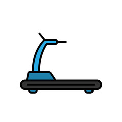 treadmill icon fitness equipment for cardio exercise symbol. simple vector graphic