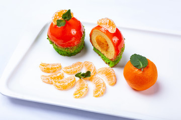 Mandarin dessert plate