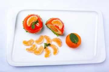 Mandarin dessert plate