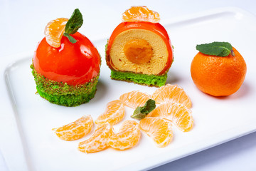 Mandarin dessert plate