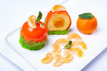 Mandarin dessert plate