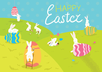 Easter bunnies set