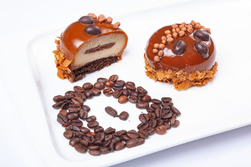 Coffee dessert plate
