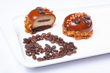Coffee dessert plate