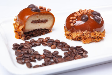 Coffee dessert plate