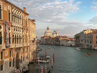 wide view of basilica st mary and the grand canal, venice