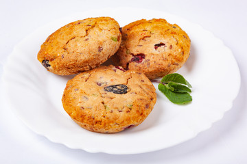 cookies on a white plate