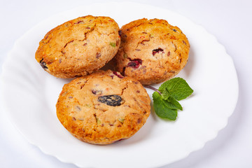 cookies on a white plate
