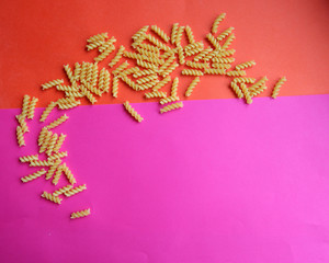 groats pasta peas bright background