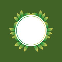 Circular leaf illustrations