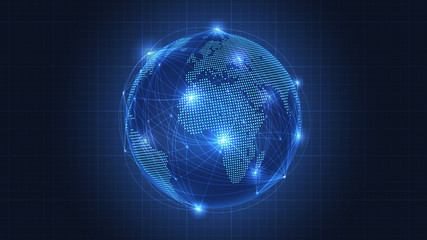 Business concept of Global network connection