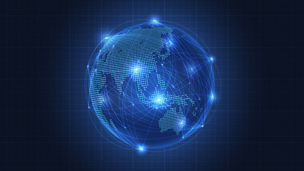 Business concept of Global network connection - 251502116