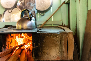 Beautiful rustic fire wood cocine 