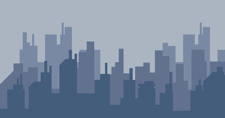 Silhouette of the city illustration