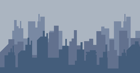 Fototapeta premium Silhouette of the city illustration