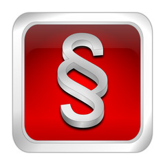 Law paragraph button - 3D illustration