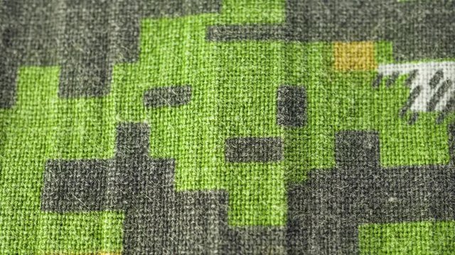Cotton colored fabric, slow motion