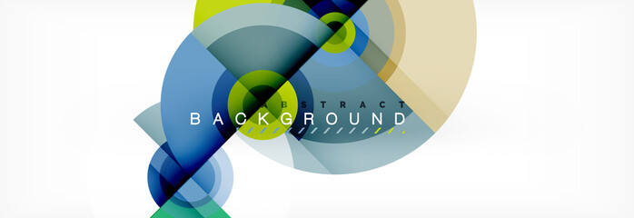 Circle geometric composition abstract background design, cover, template, brochure, flyer.