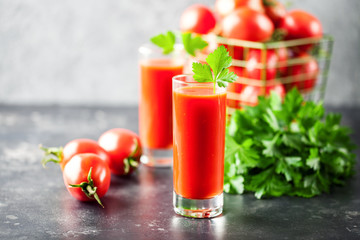 Tomato juice with parsley